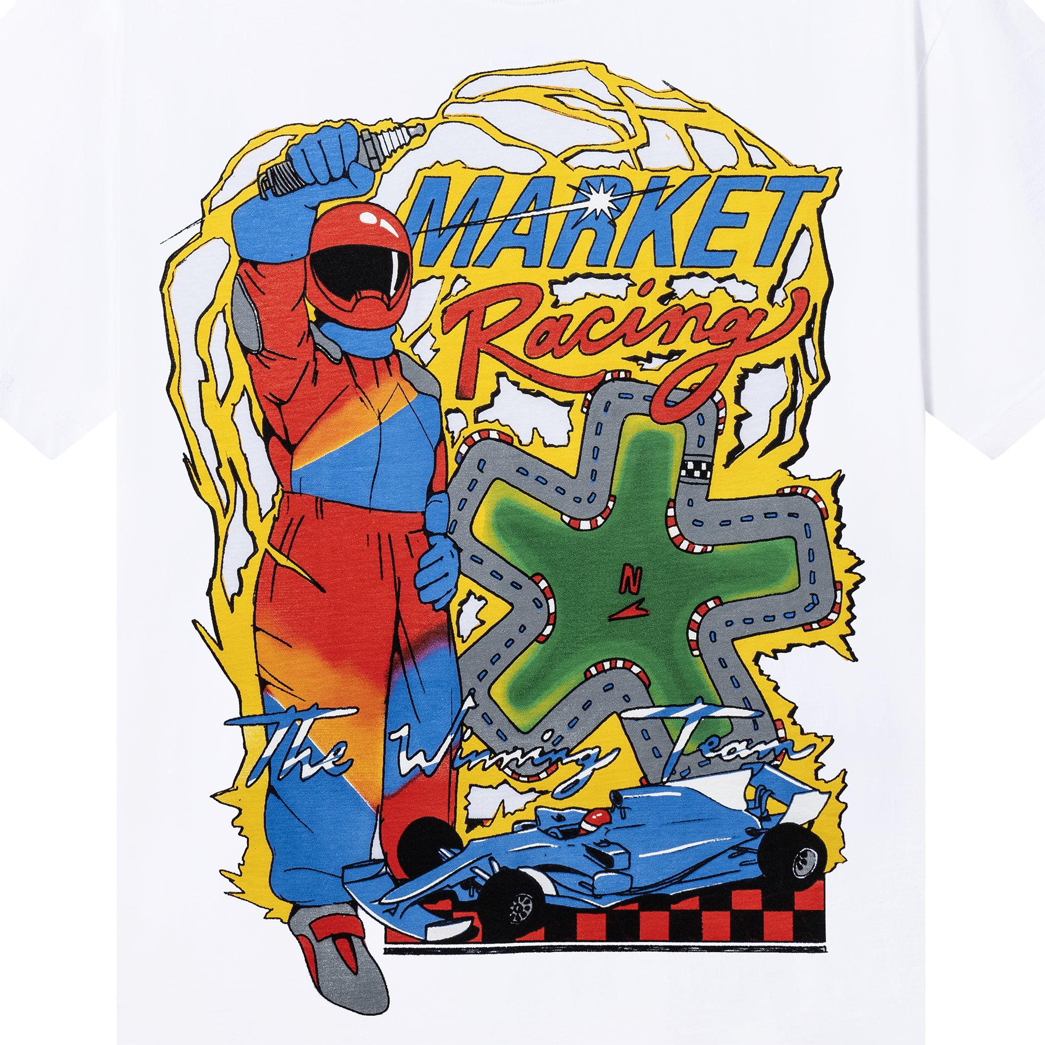 MARKET clothing brand RACING CIRCUIT T-SHIRT. Find more graphic tees, hats, hoodies and more at MarketStudios.com. Formally Chinatown Market.