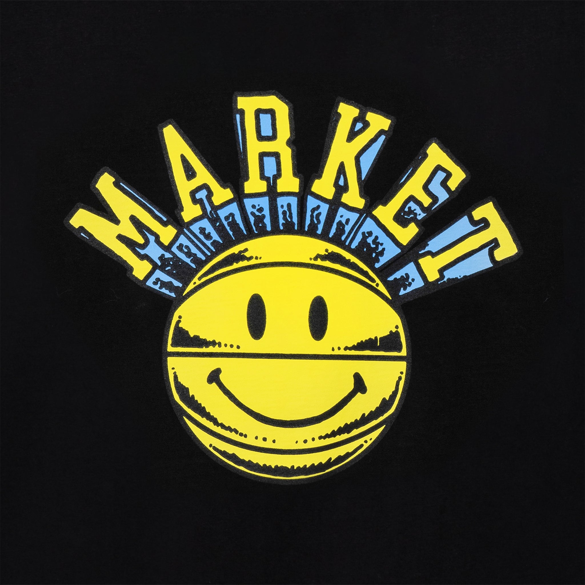 MARKET clothing brand MARKET SMILEY HOOPS T-SHIRT. Find more graphic tees, hats, hoodies and more at MarketStudios.com. Formally Chinatown Market.