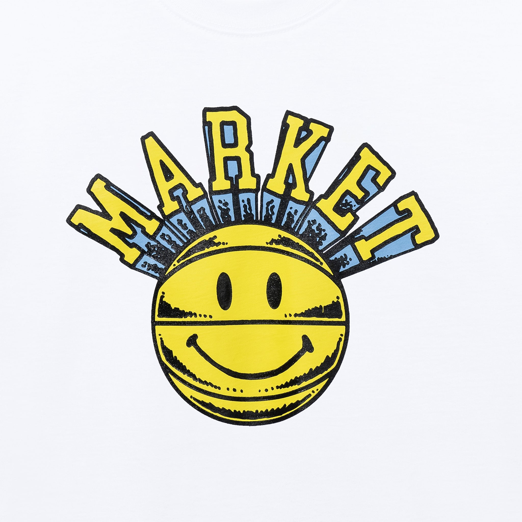 MARKET clothing brand MARKET SMILEY HOOPS T-SHIRT. Find more graphic tees, hats, hoodies and more at MarketStudios.com. Formally Chinatown Market.