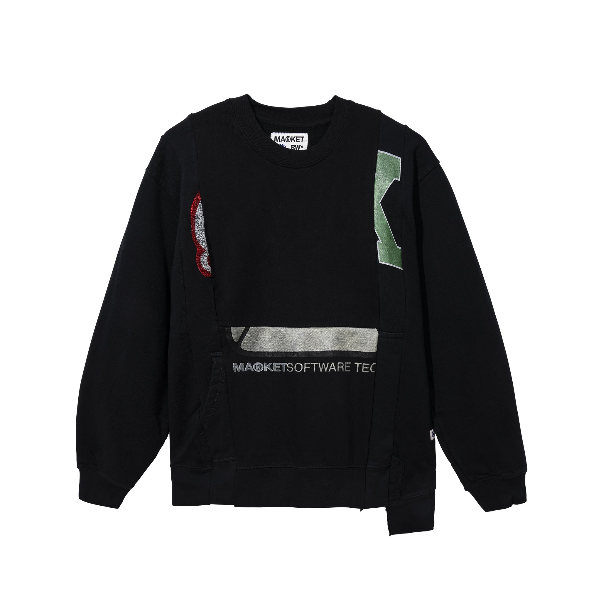 RW MARKET REWORKED 6 PANEL CREWNECK SWEATSHIRT