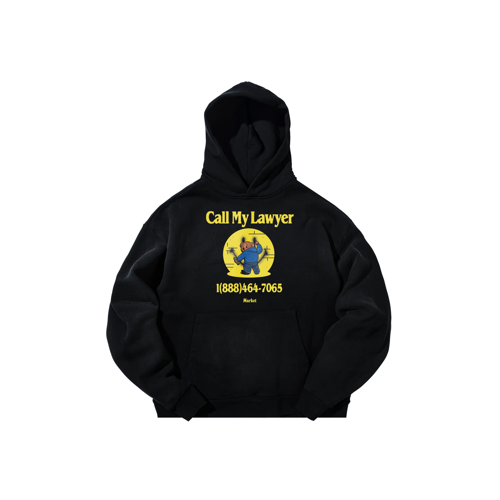 SMILEY CALL MY LAWYER BEAR HOODIE