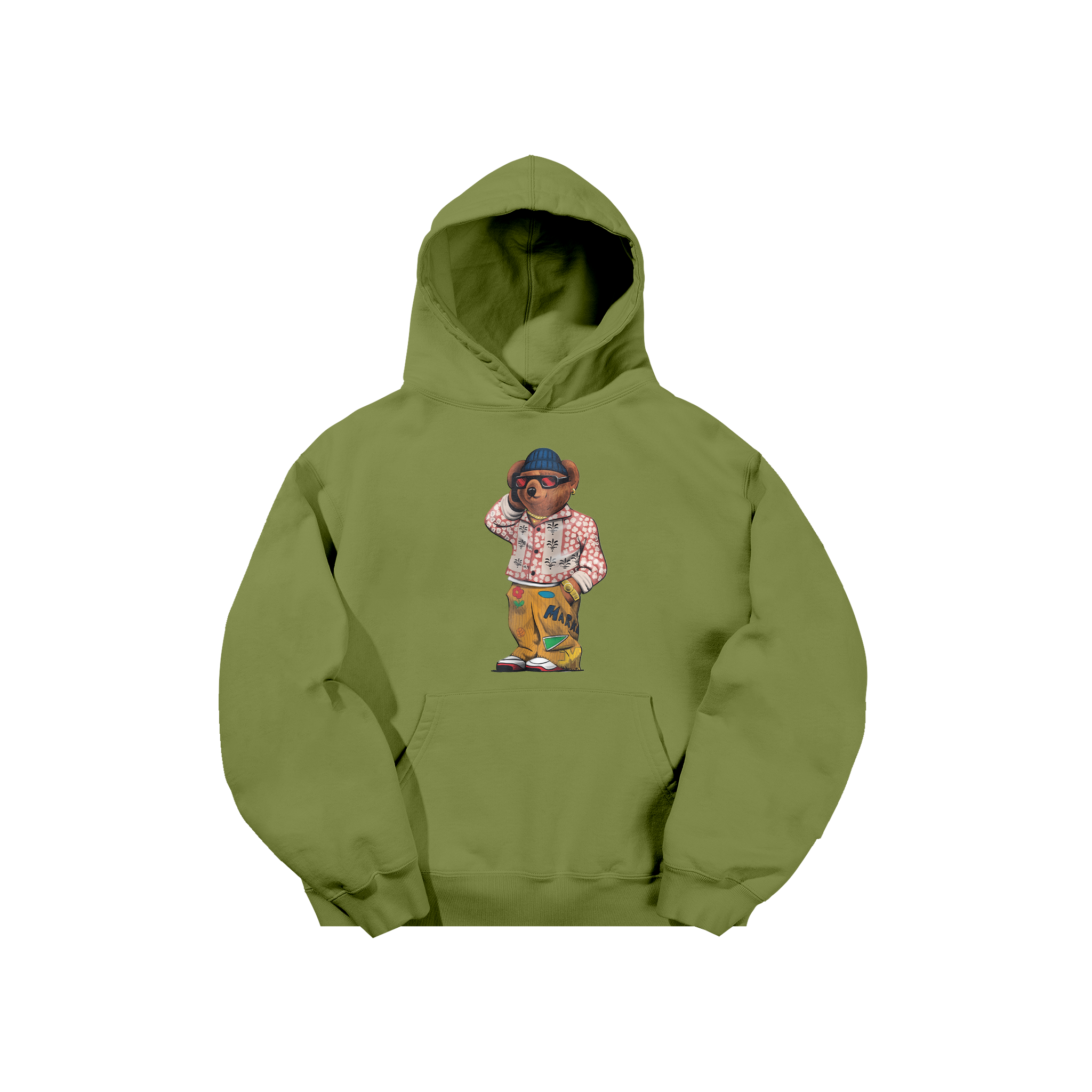 FOLK FITTED BEAR HOODIE