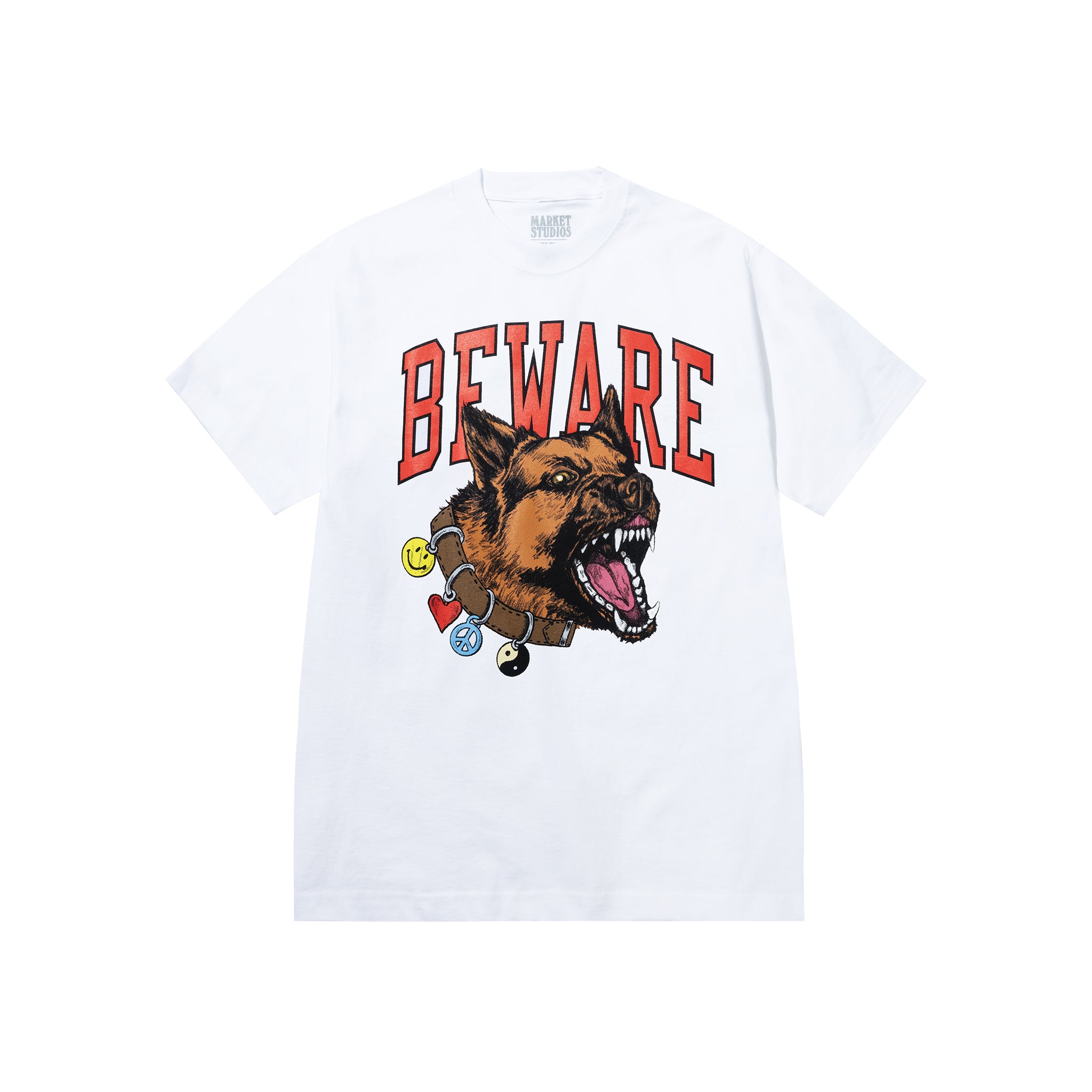 SMILEY BEWARE MY COLLAR T-SHIRT