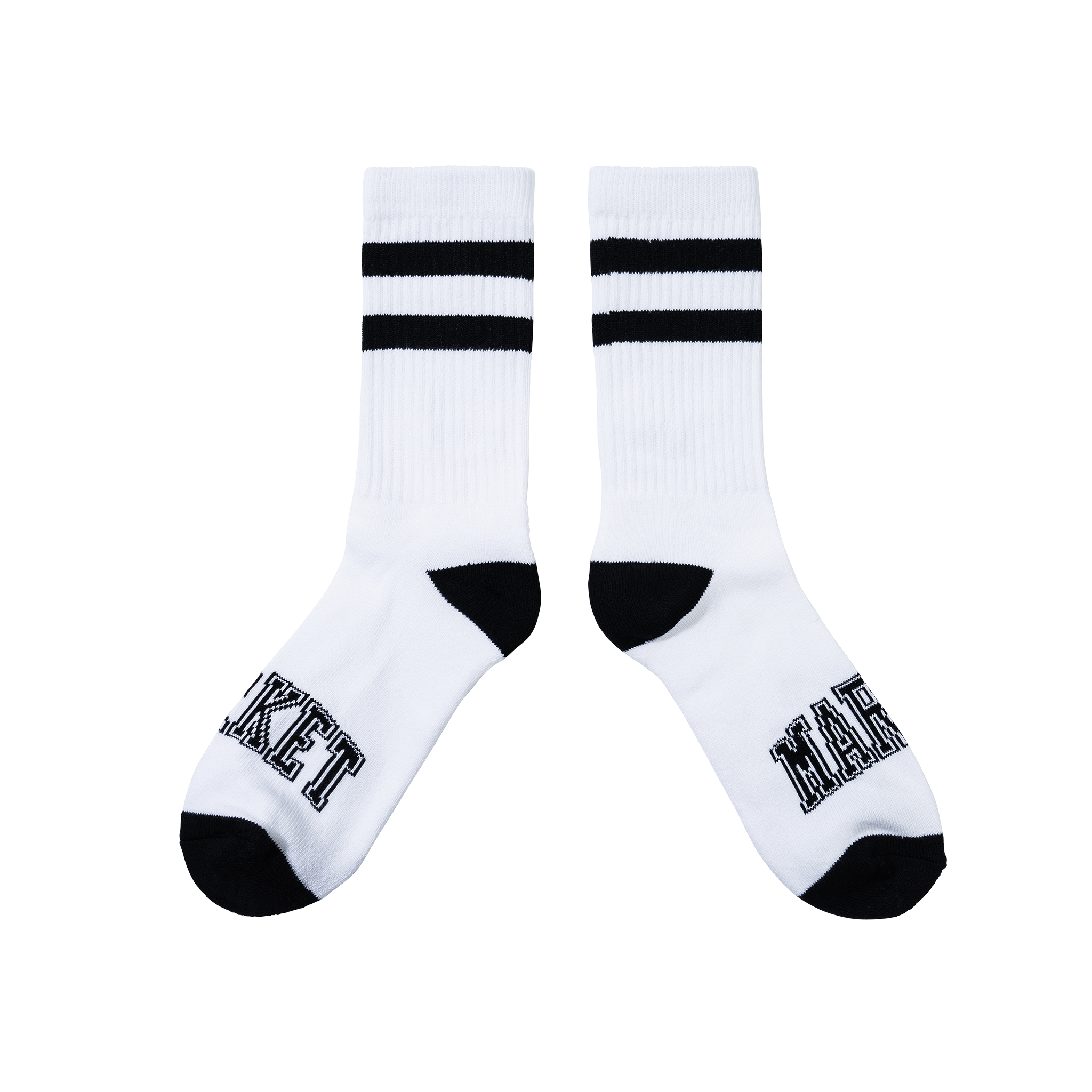 CORE STRIPE CREW SOCKS - WHITE