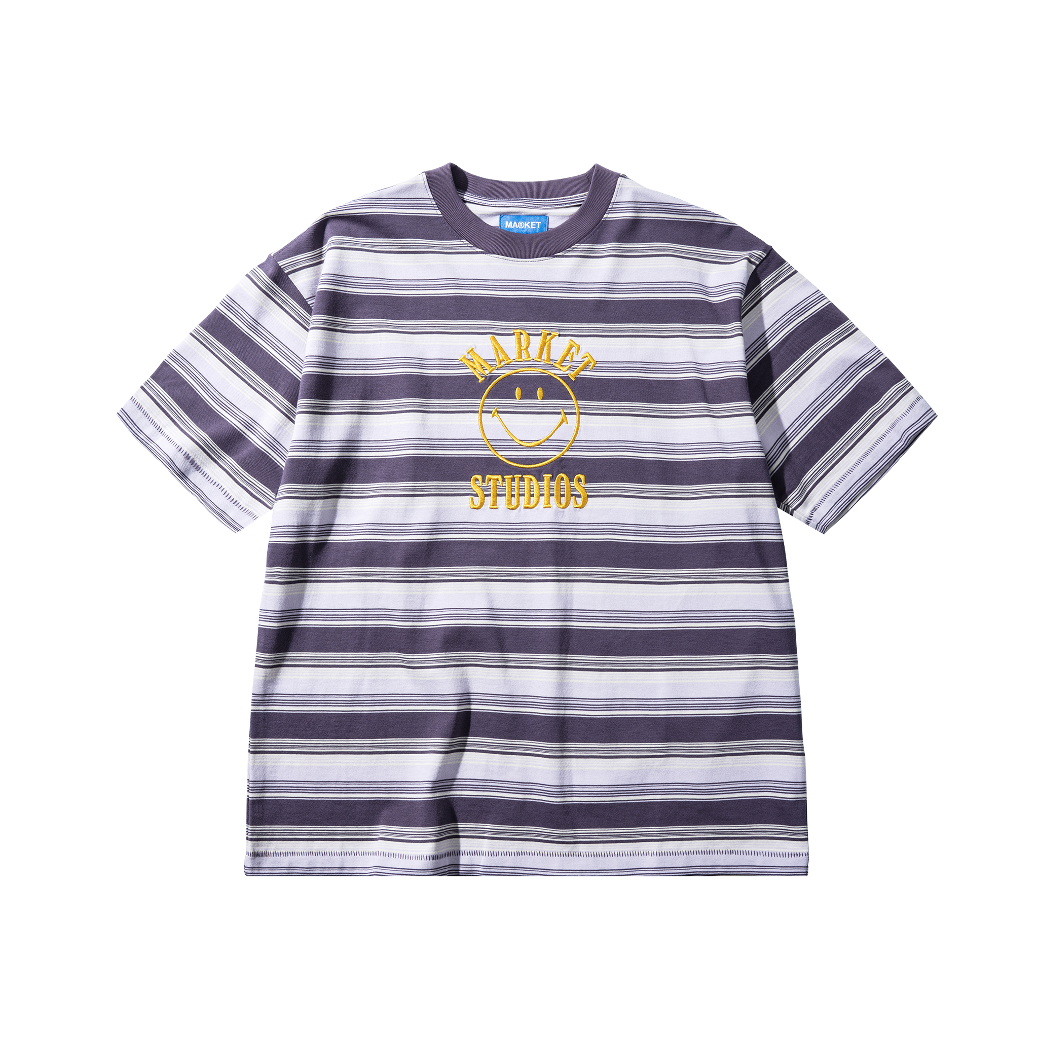 SMILEY LOCKUP STRIPED T-SHIRT