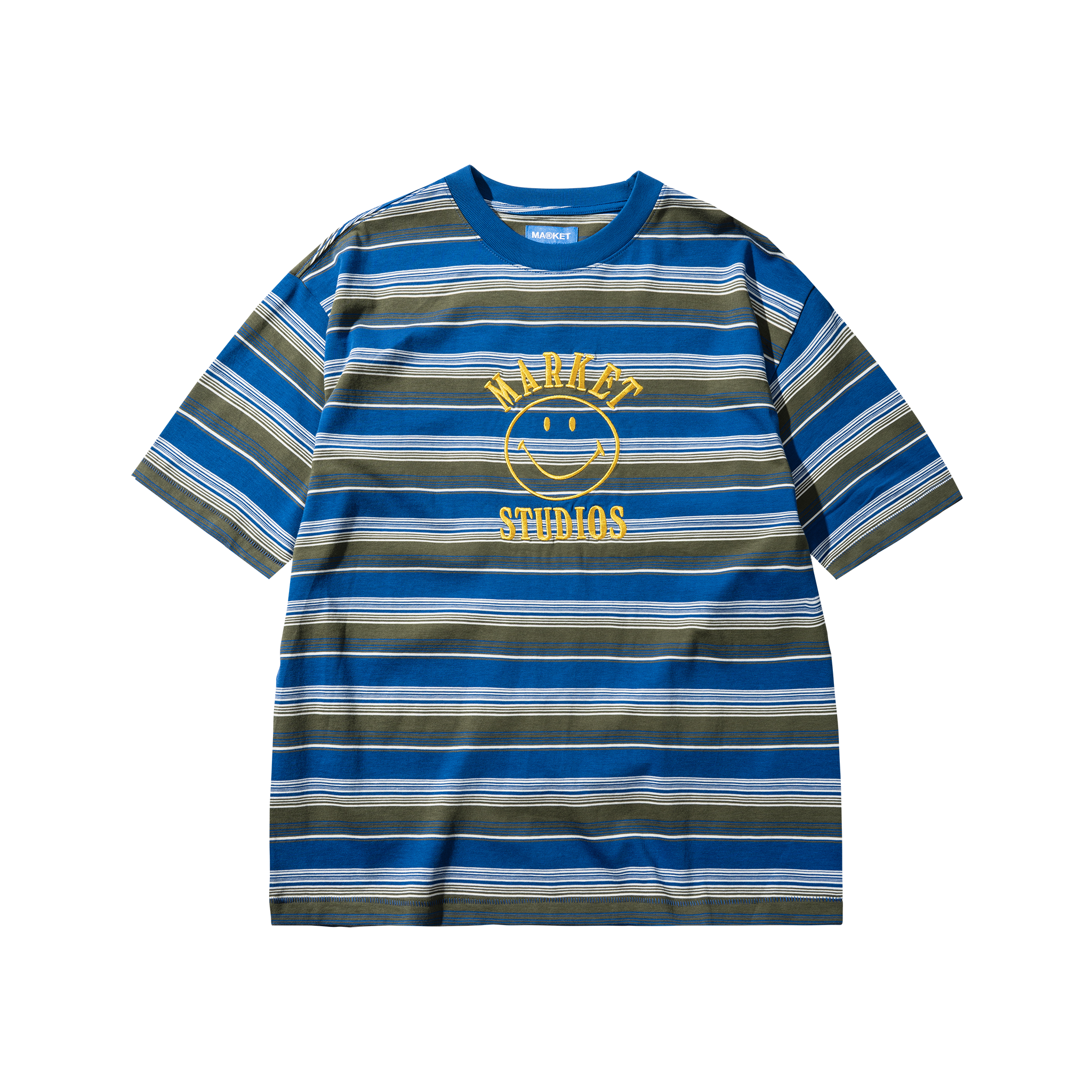 SMILEY LOCKUP STRIPED T-SHIRT