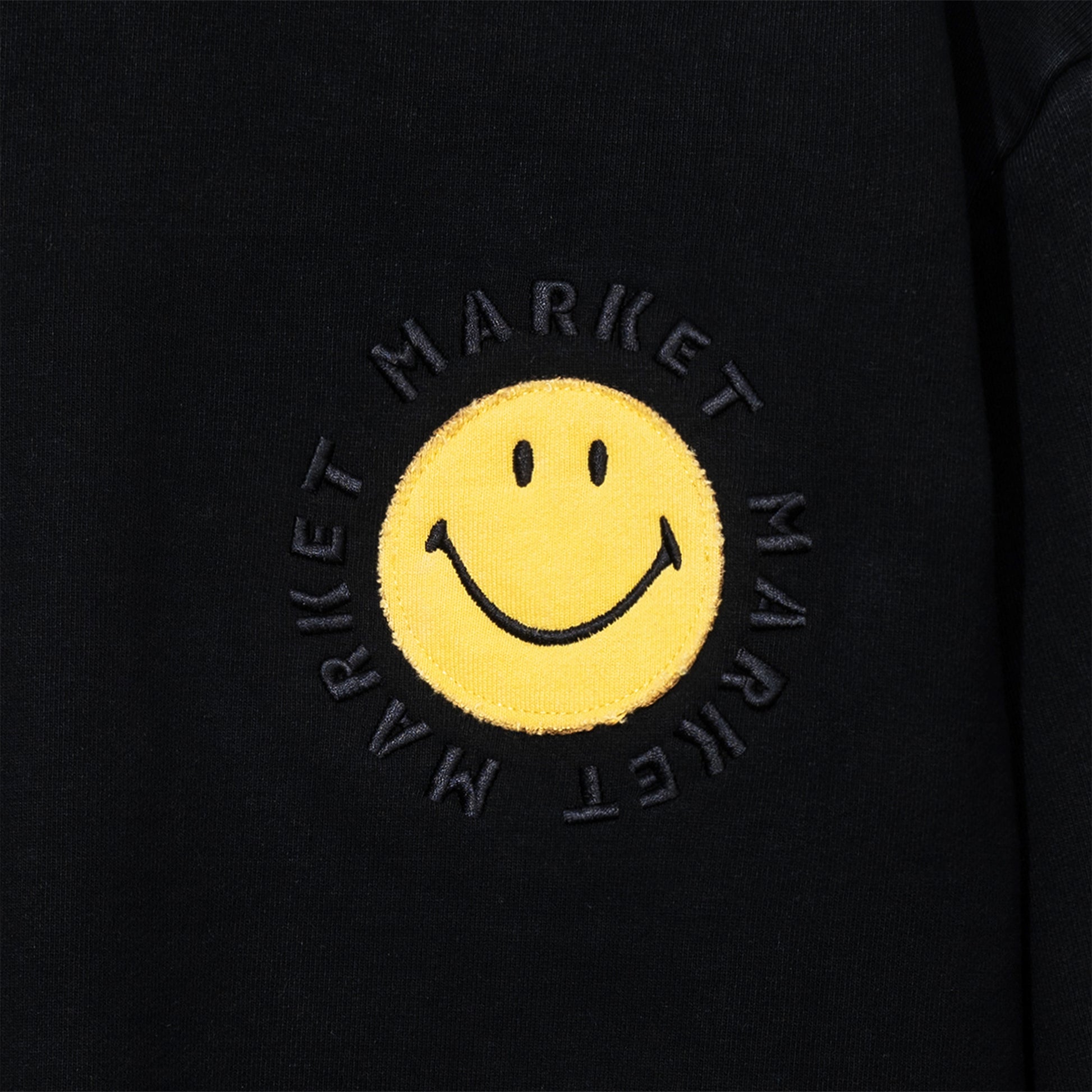 MARKET clothing brand SMILEY VINTAGE WASH CREWNECK. Find more graphic tees and hoodies at MarketStudios.com. Formally Chinatown Market.