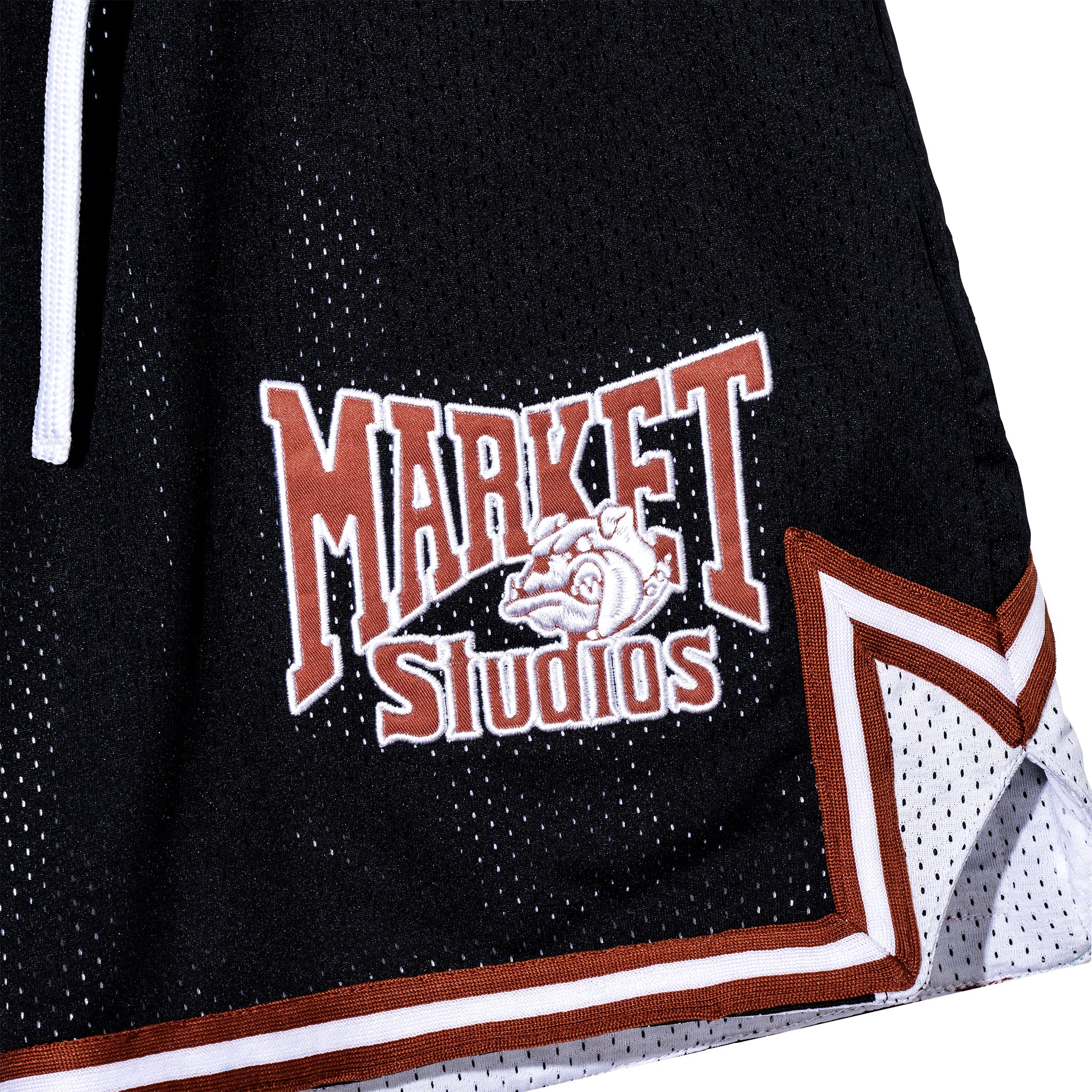 MARKET clothing brand BULLDOGS MESH SHORTS. Find more graphic tees, sweatpants, shorts and more bottoms at MarketStudios.com. Formally Chinatown Market. 