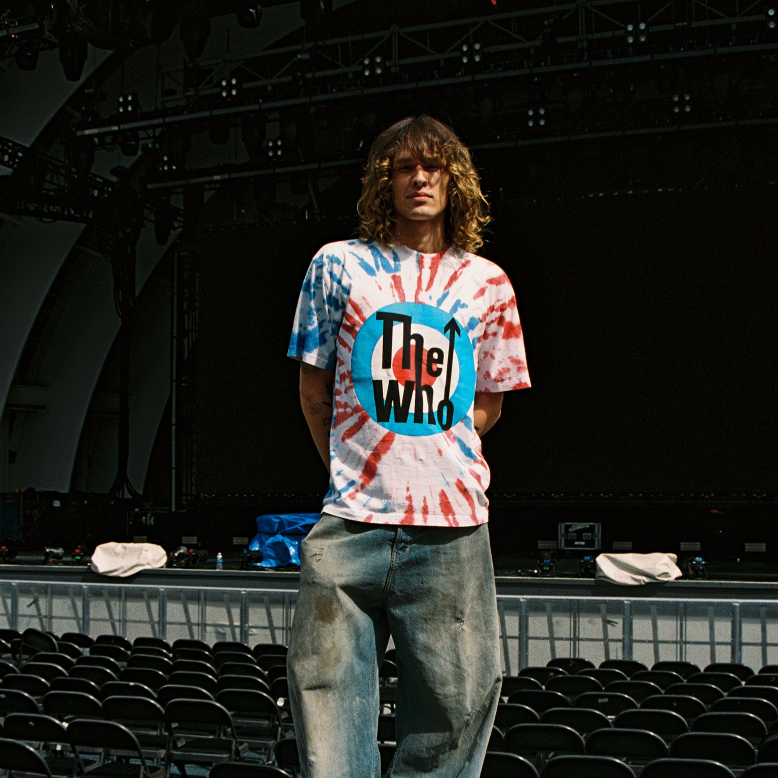 THE WHO X MARKET STUDIOS LOGO TIE DYE T-SHIRT