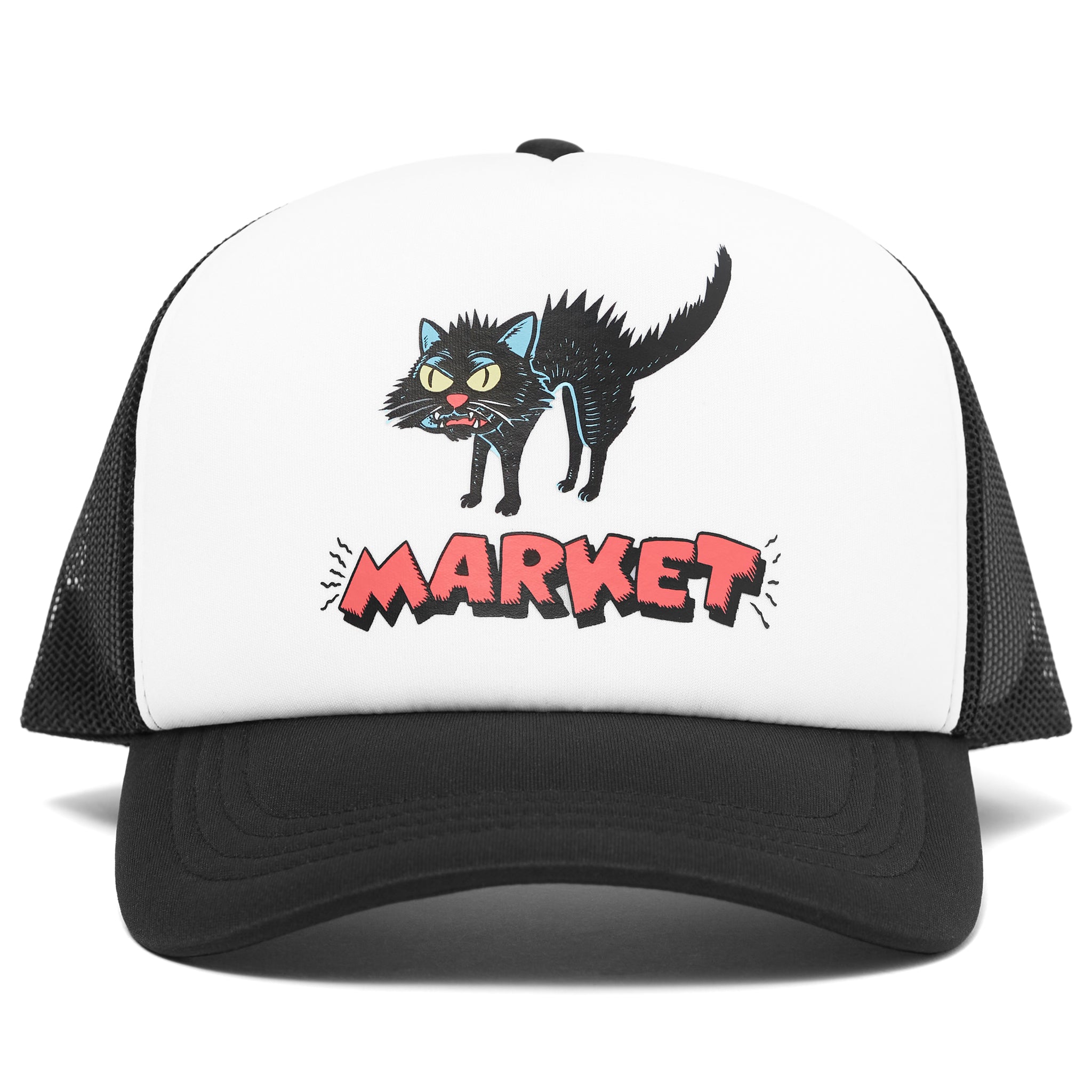 MARKET clothing brand MARKET VERY SUPERSTITIOUS TRUCKER HAT. Find more graphic tees, hats, beanies, hoodies at MarketStudios.com. Formally Chinatown Market. 