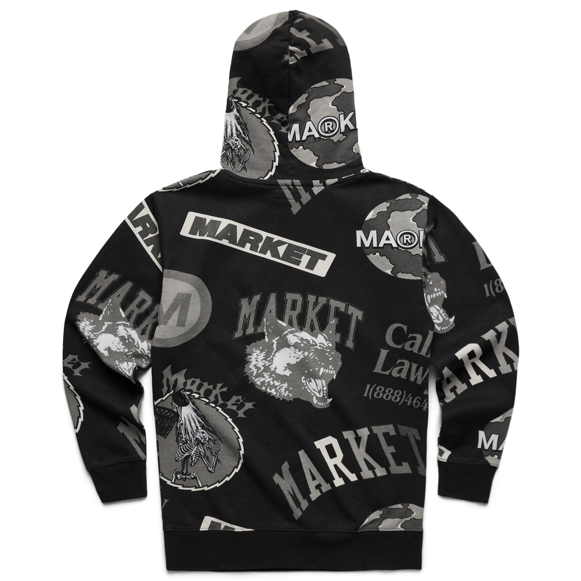 Sweatshirts & Sweaters Chinatown Market - monogram aop hoodie -  397000325ASHGREY