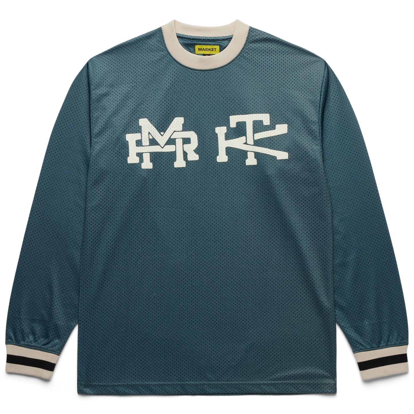 MARKET STACKED LOGO MESH LONGSLEEVE  T-SHIRT