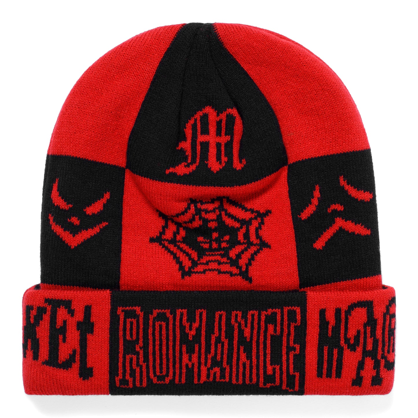 MARKET clothing brand MCR CHECKERED SPIDER WEB BEANIE. Find more graphic tees, hats, beanies, hoodies at MarketStudios.com. Formally Chinatown Market. 