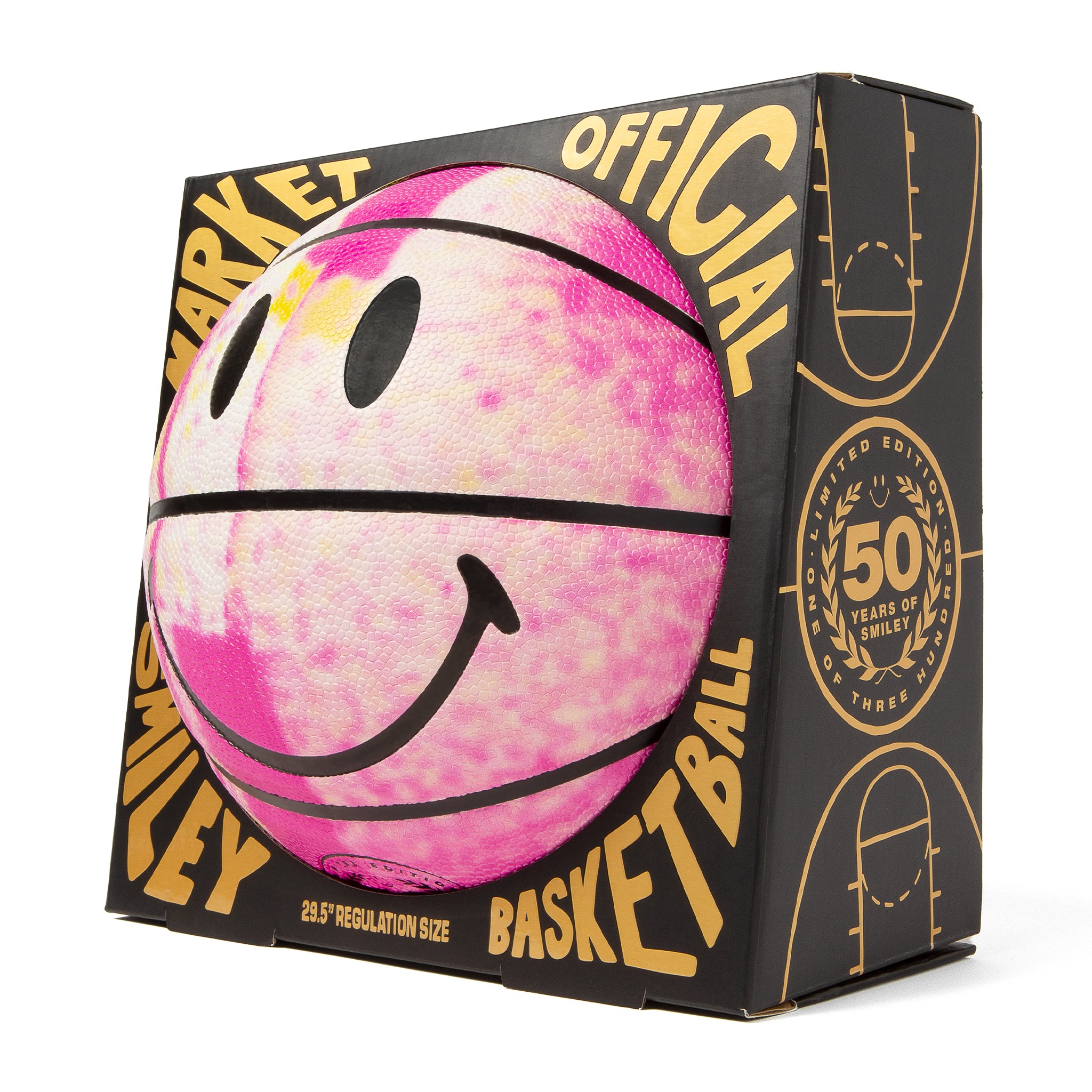 SMILEY 50TH ANNIVERSARY SPLATTER BASKETBALL BY MR A