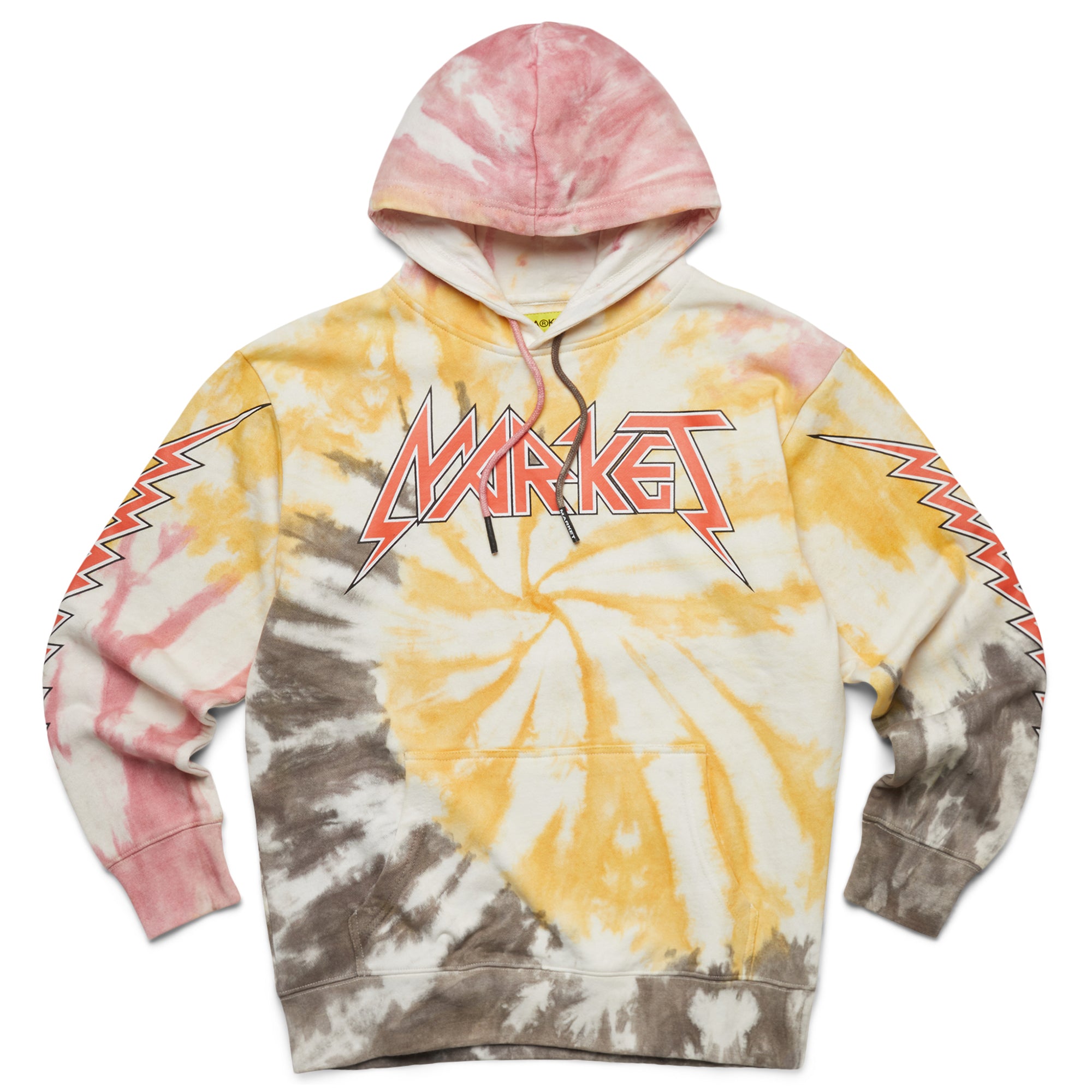 MARKET clothing brand SMILEY IRON MARKET TIE-DYE HOODIE. Find more graphic tees, hats and more at MarketStudios.com. Formally Chinatown Market.